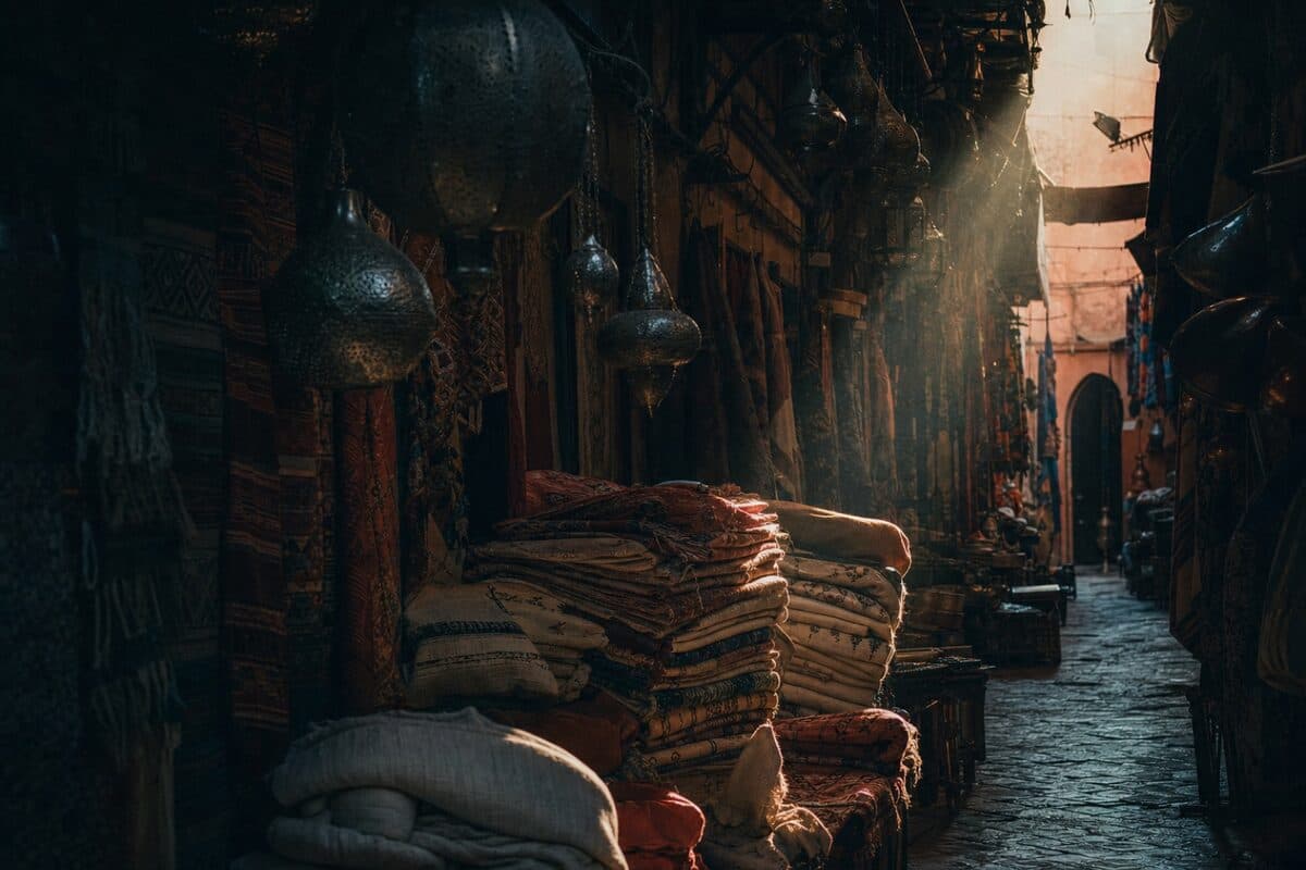 A Marrakech souk — the kind of place a narrated guide brings to life